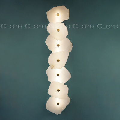 Бра Cloyd KNOSS W1 / выс. 71 см - алебастр - латунь (арт.20342)