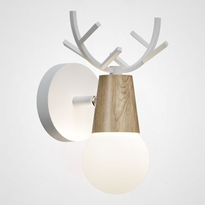 Бра с рожками DEER A Wood/white ImperiumLoft