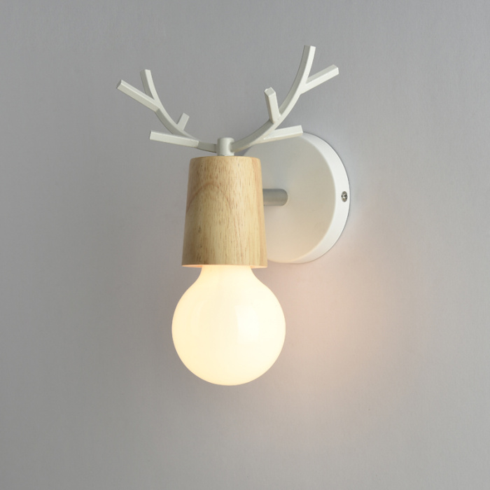 Бра с рожками DEER A Wood/white ImperiumLoft