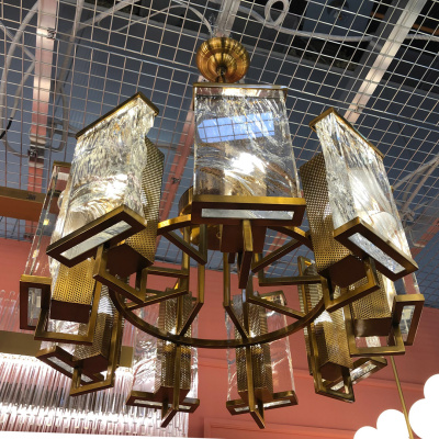 Люстра Cloyd MINERAL C9 / Ø65 см - хрусталь - латунь (арт.10285)