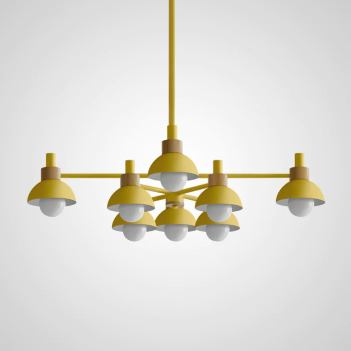 Люстра на штанге FANTA A 8 lights Yellow ImperiumLoft