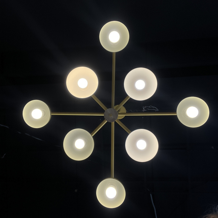 Люстра на штанге FANTA A 8 lights Yellow ImperiumLoft