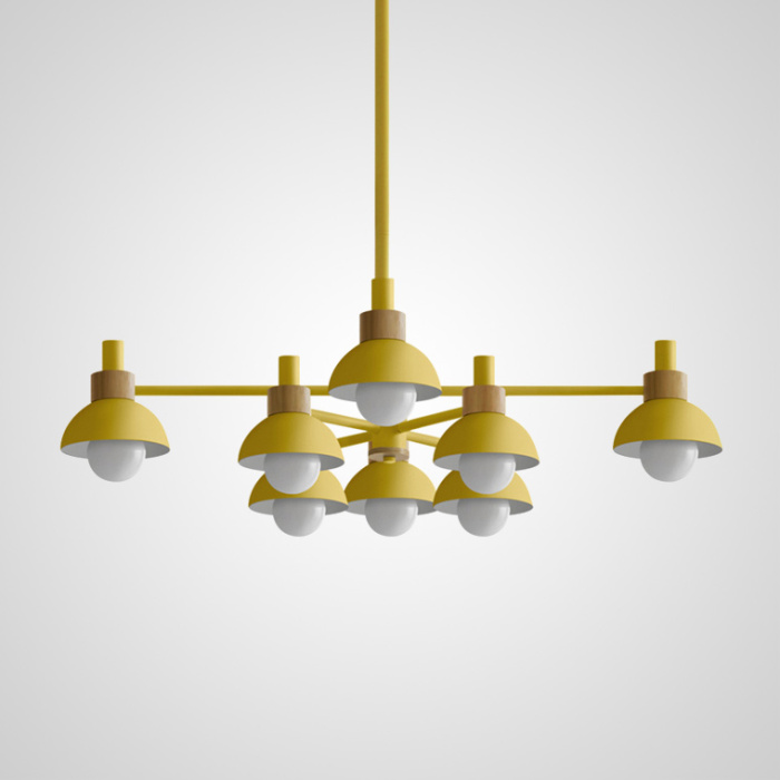 Люстра на штанге FANTA A 8 lights Yellow ImperiumLoft