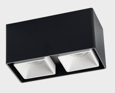 Светильник потолочный ITALLINE FASHION FX2 black + FASHION FXR white - 2шт.