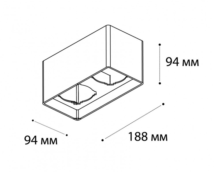 Светильник накладной Italline FASHION FX2 black + FASHION FXR white