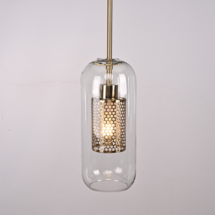 Подвесной светильник CATCH F cylinder brass D12 ImperiumLoft