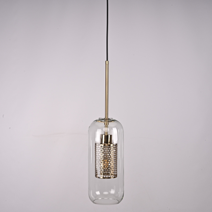 Подвесной светильник CATCH F cylinder brass D12 ImperiumLoft