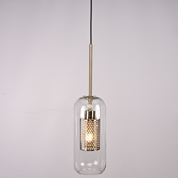 Подвесной светильник CATCH F cylinder brass D12 ImperiumLoft