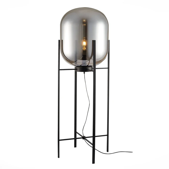 SL1050.725.01 Торшер ST-Luce Черный/Дымчатый E27 1*40W