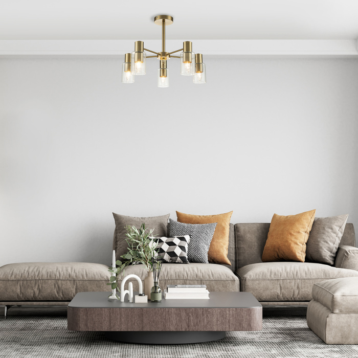 Потолочная люстра на штанге DIVERSITY ESCADA 2120/5P Gold