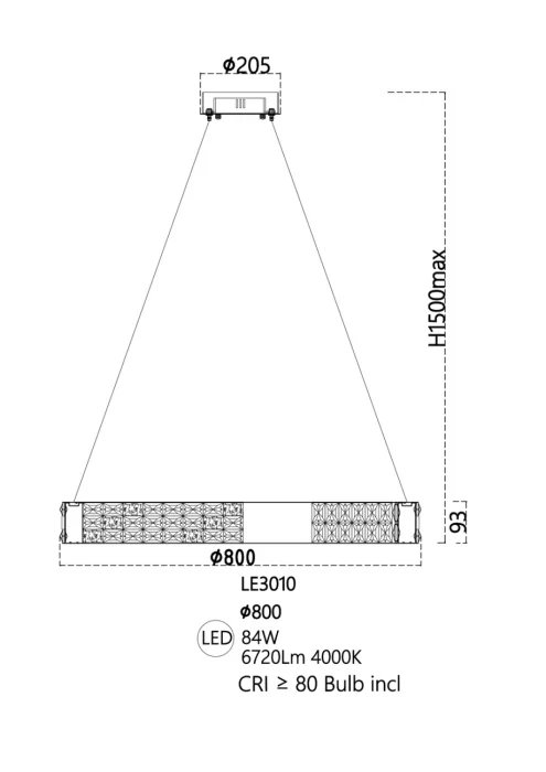 Подвесная люстра Leon Celine LE3010/800 GD
