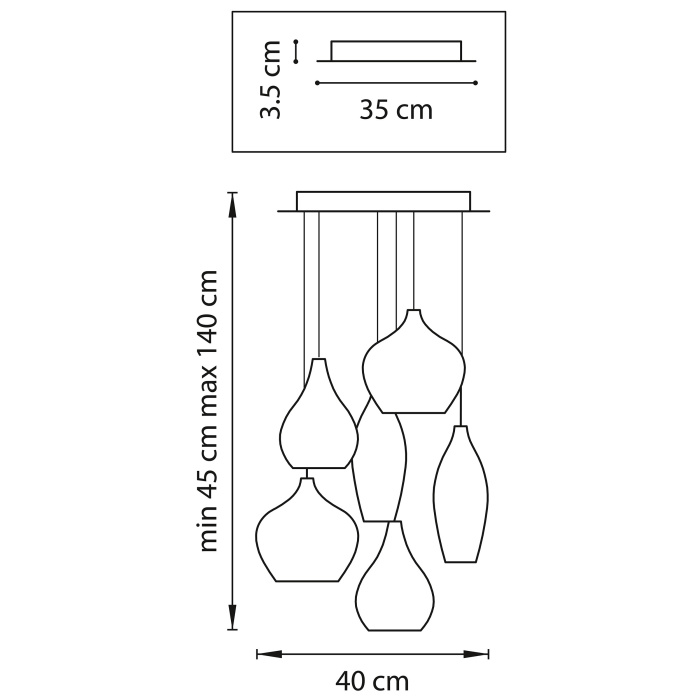 Подвесная люстра Pentola LIGHTSTAR 803067