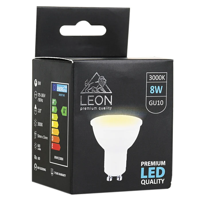 Светодиодная лампа Leon LE-GU10-8W-3000K