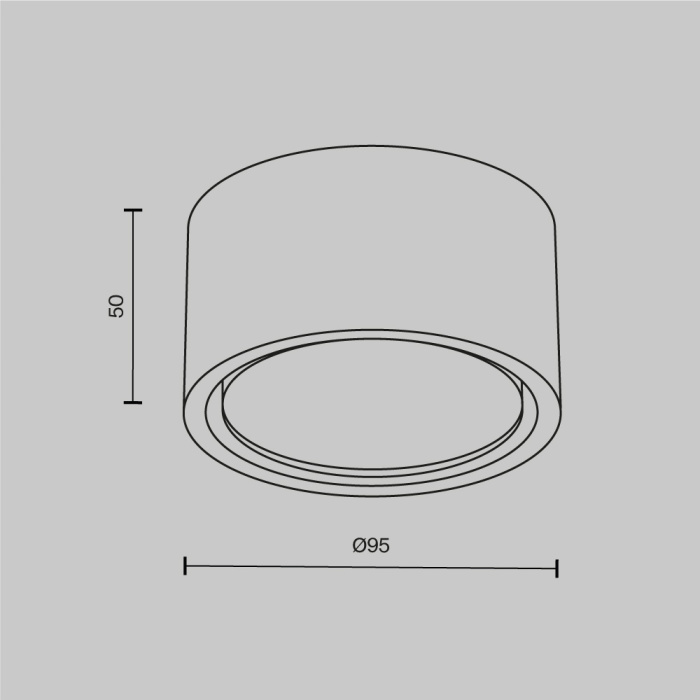 Потолочный светильник Maytoni Conik gyps C001CL-GX53-W