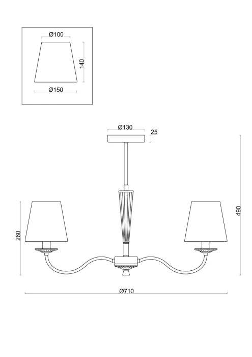 Люстра на штанге Freya Osborn FR2027PL-05N