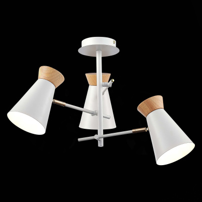 Светильник потолочный Белый, Золотистый/Белый, Дерево E27 3*60W SLE1252-502-03