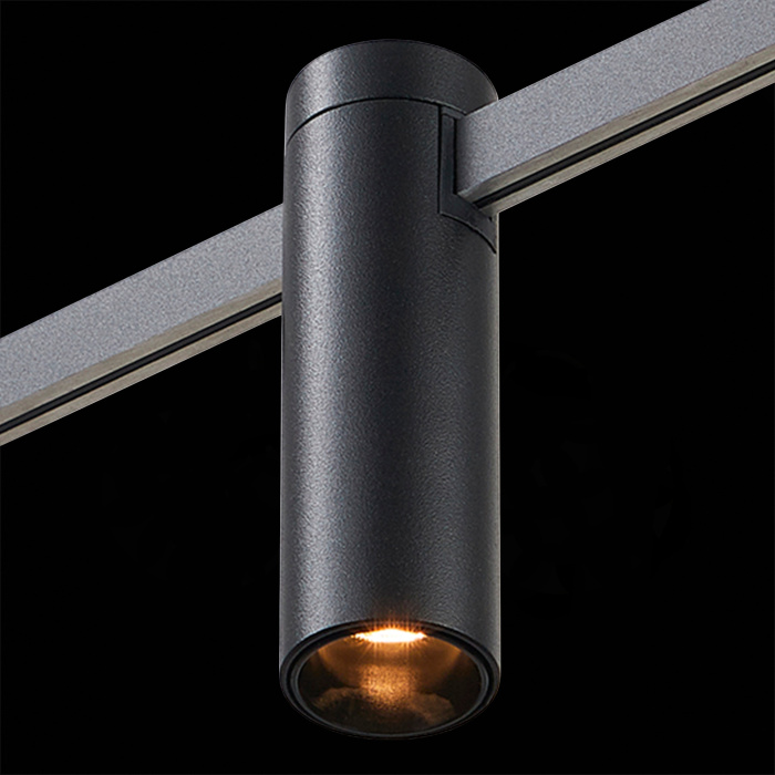 Магнитный трековый светильник FARM Черный LED 1*5W 3000K 227Lm Ra90 60 IP20 D35xH112 24 ST810.406.05