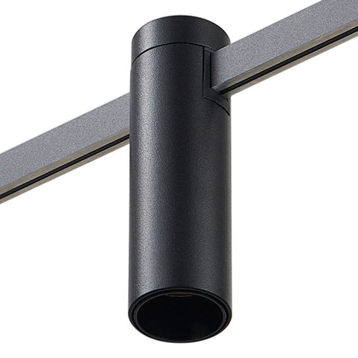 Магнитный трековый светильник FARM Черный LED 1*5W 3000K 227Lm Ra90 60 IP20 D35xH112 24 ST810.406.05