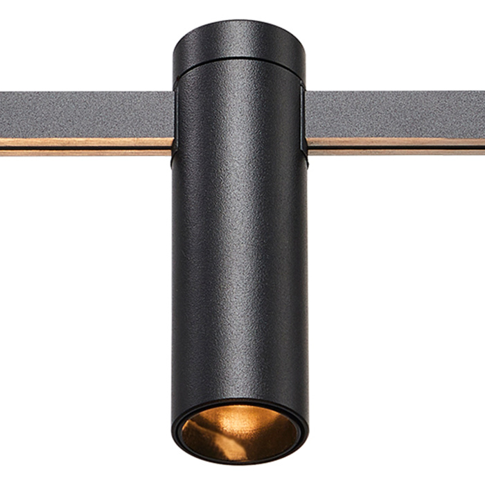 Магнитный трековый светильник FARM Черный LED 1*5W 3000K 227Lm Ra90 60 IP20 D35xH112 24 ST810.406.05