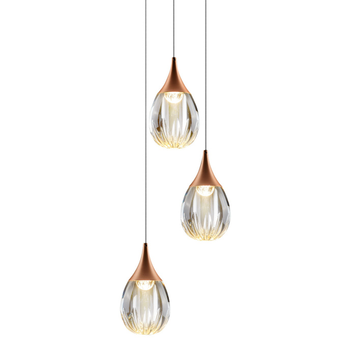 Подвесной светильник Delight Collection Stilla MD24001004-3A copper/clear
