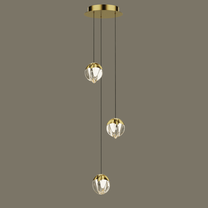 Подвесной светильник Delight Collection MD24001033 MD24001033-3A gold/clear
