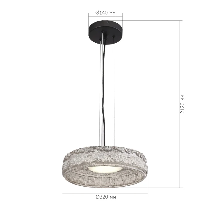 Светильник подвесной ST-Luce черный/Шампань LED 1*15W 4000K SL6143.423.01