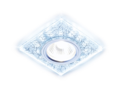 Встраиваемый точечный светильник MR16 со светодиодной подсветкой Ambrella light S227 W/CH/C