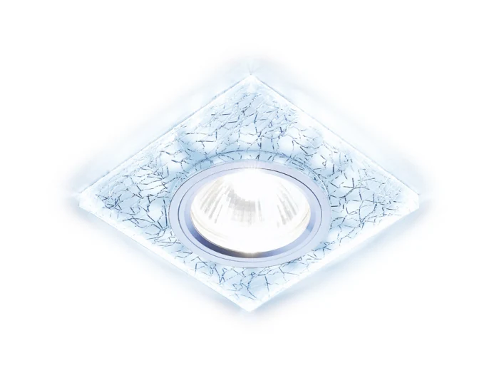 Встраиваемый точечный светильник MR16 со светодиодной подсветкой Ambrella light S227 W/CH/C