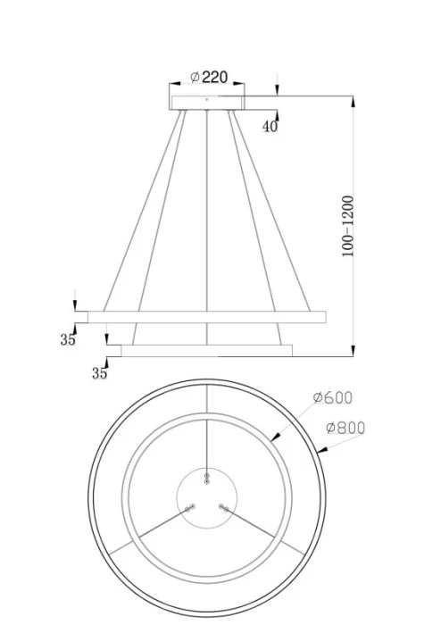 Подвесной светильник Maytoni Rim MOD058PL-L74BS4K
