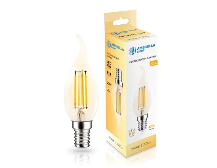 Лампа светодиодная Свеча на ветру CF35 11W 2700K AMBRELLA light 351123