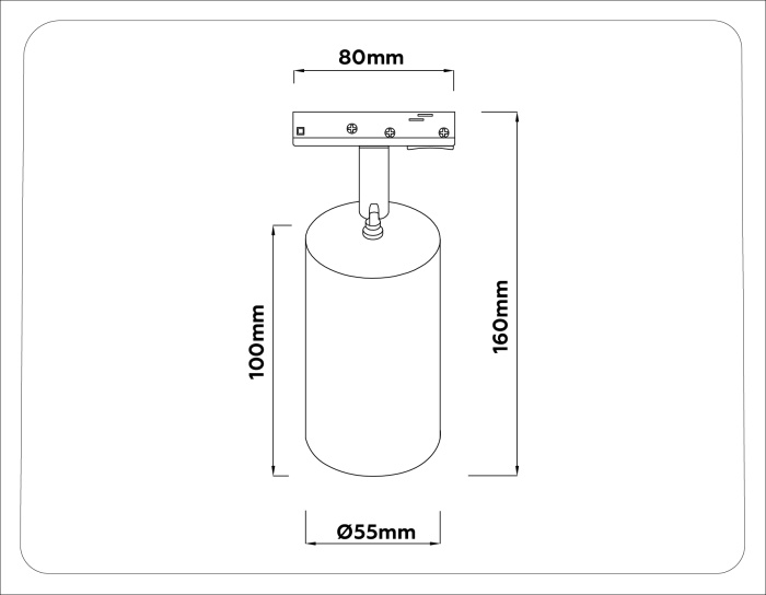 Трековый светильник со сменной лампой GU10 Ambrella light GL5133