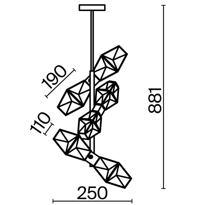 Люстра на штанге Maytoni Cocktail time MOD325PL-06G1
