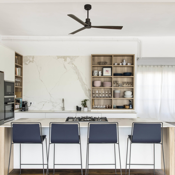 Вентилятор без света NASSAU Brown ceiling fan with DC motor