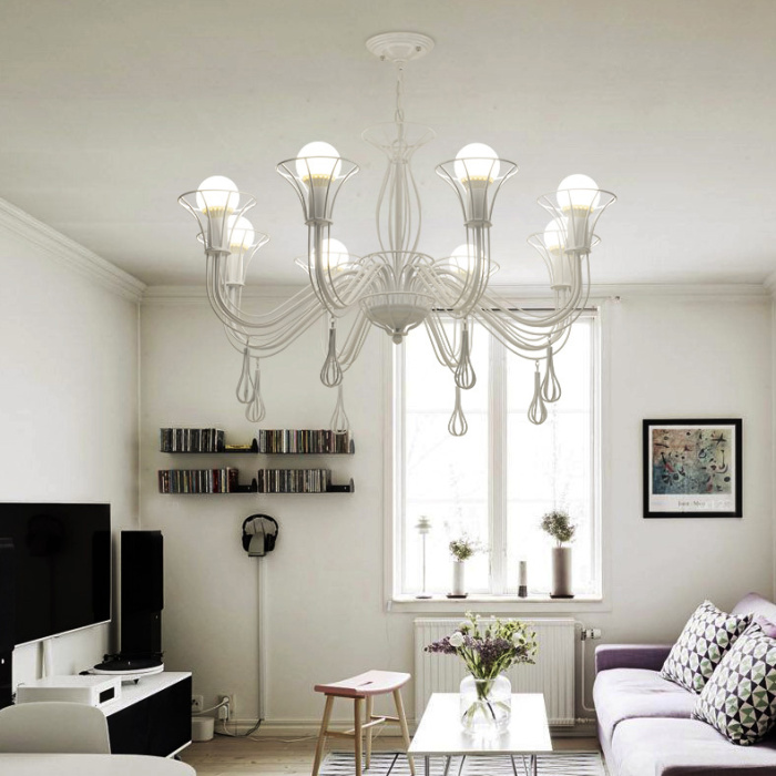 Подвесная люстра CAST 8 White ImperiumLoft