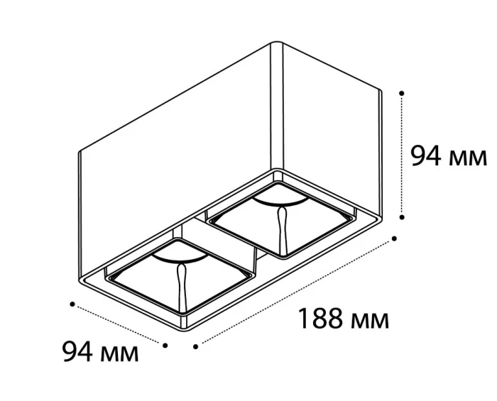 Светильник потолочный ITALLINE FASHION FX2 white + FASHION FXR black - 2шт.