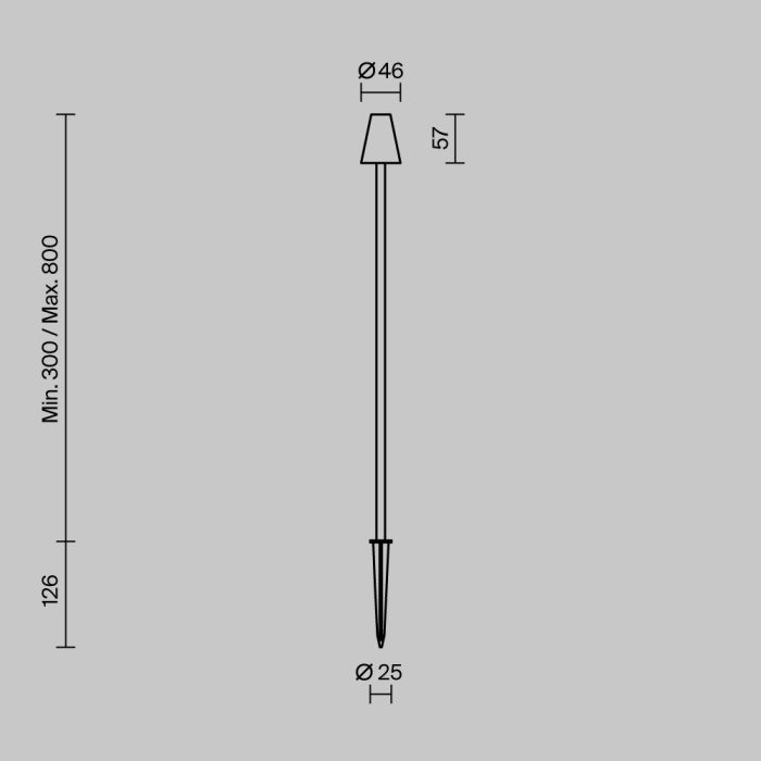 Ландшафтный светильник Maytoni Cane O504FL-L1B3K1