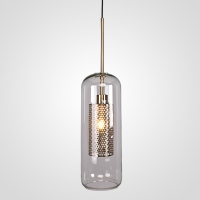 Подвесной светильник CATCH F cylinder brass D15 ImperiumLoft