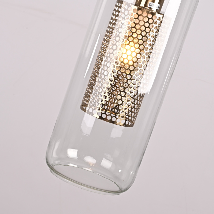 Подвесной светильник CATCH F cylinder brass D15 ImperiumLoft