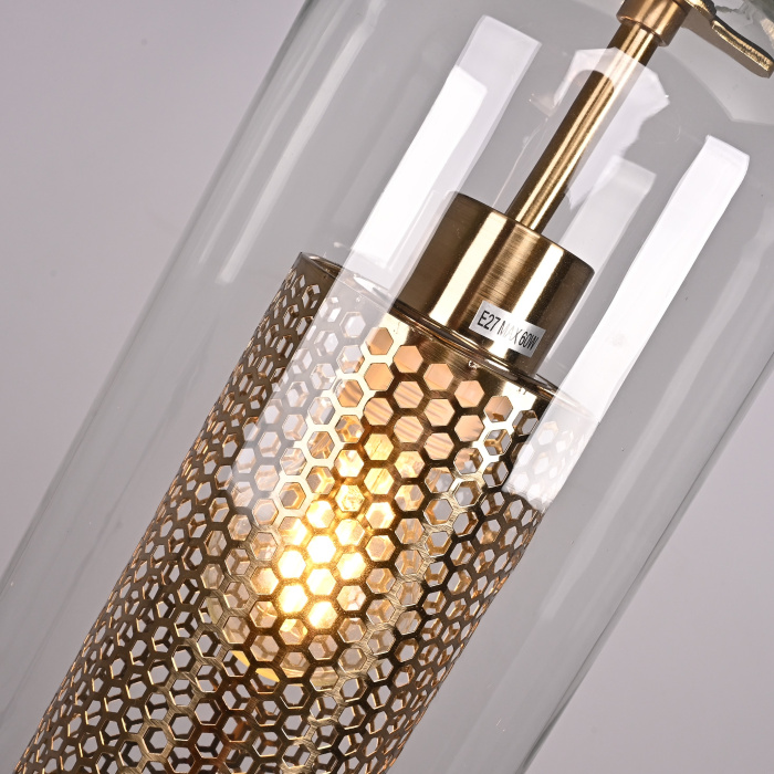 Подвесной светильник CATCH F cylinder brass D15 ImperiumLoft