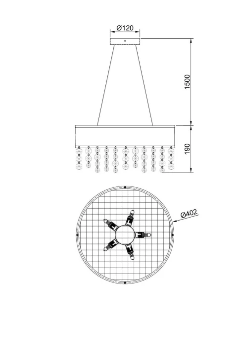 Подвесной светильник Lucia Tucci fabian 1554.5 gold leaf
