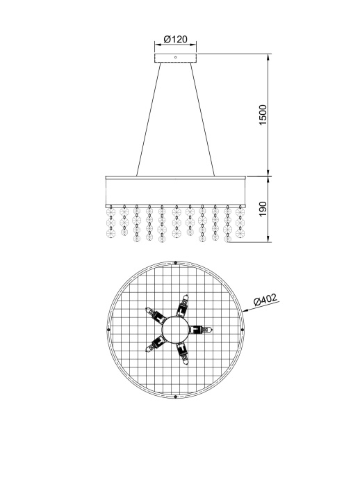 Подвесной светильник Lucia Tucci fabian 1554.5 gold leaf