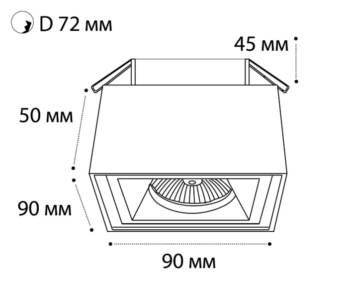 Светильник встраиваемый Italline M01-1017 white