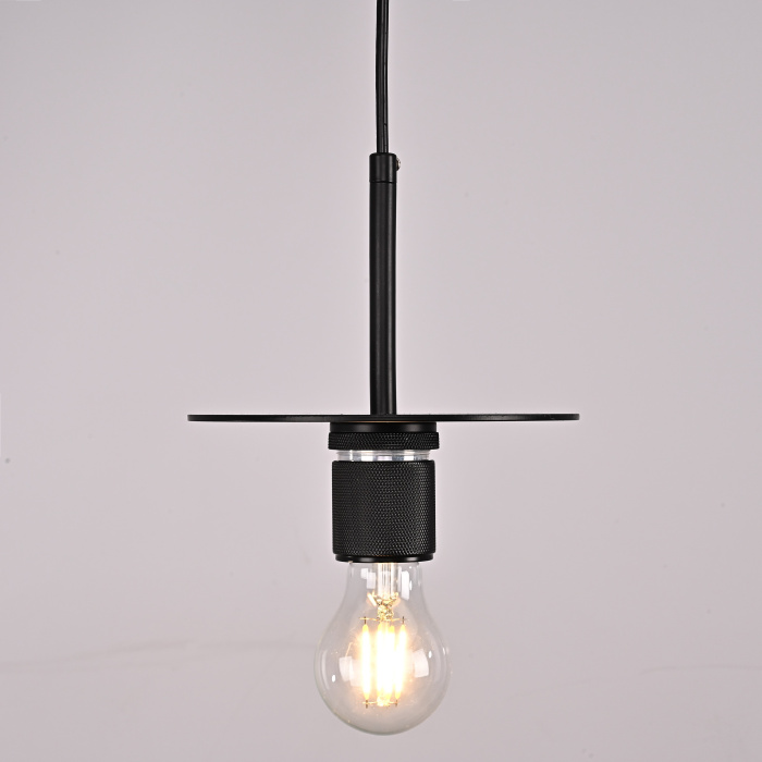 Подвесной светильник RH Utilitaire Disk Shade Pendant Black ImperiumLoft