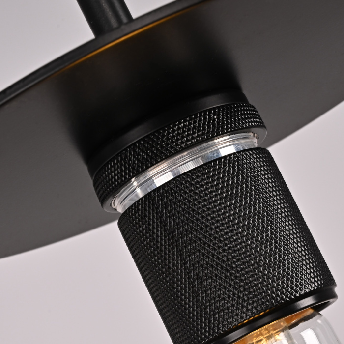 Подвесной светильник RH Utilitaire Disk Shade Pendant Black ImperiumLoft