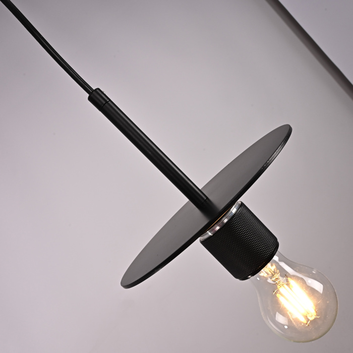 Подвесной светильник RH Utilitaire Disk Shade Pendant Black ImperiumLoft