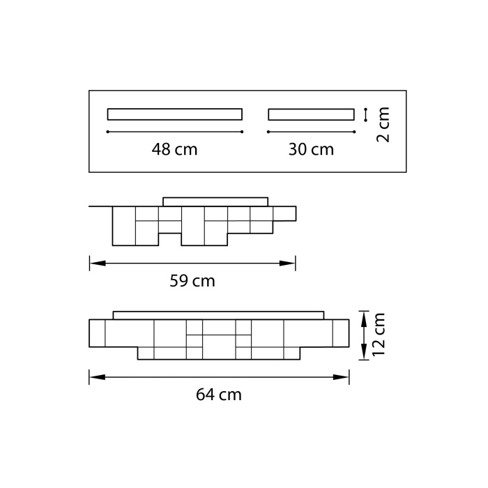 Светильник потолочный FAVO LED-80W 3840LM Silver 3000K (в комплекте) 750162 (MX13003032-16А)