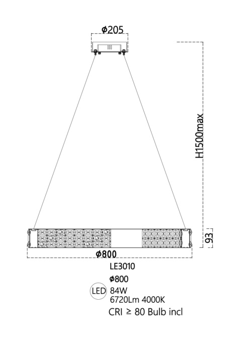 Подвесной светильник Leon Celine LE3010/800 CH
