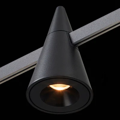 Магнитный трековый светильник FARM Черный LED 1*5W 3000K 325Lm Ra90 60 IP20 D70xH115 24 ST813.406.05