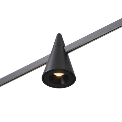 Магнитный трековый светильник FARM Черный LED 1*5W 3000K 325Lm Ra90 60 IP20 D70xH115 24 ST813.406.05