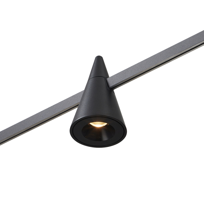 Магнитный трековый светильник FARM Черный LED 1*5W 3000K 325Lm Ra90 60 IP20 D70xH115 24 ST813.406.05